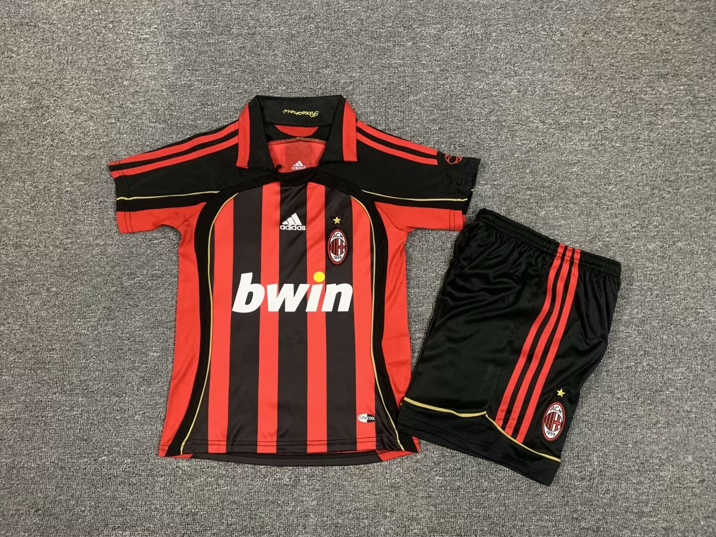 AC Milan 06/07 Home Kids Football Kit – Jersey + Shorts