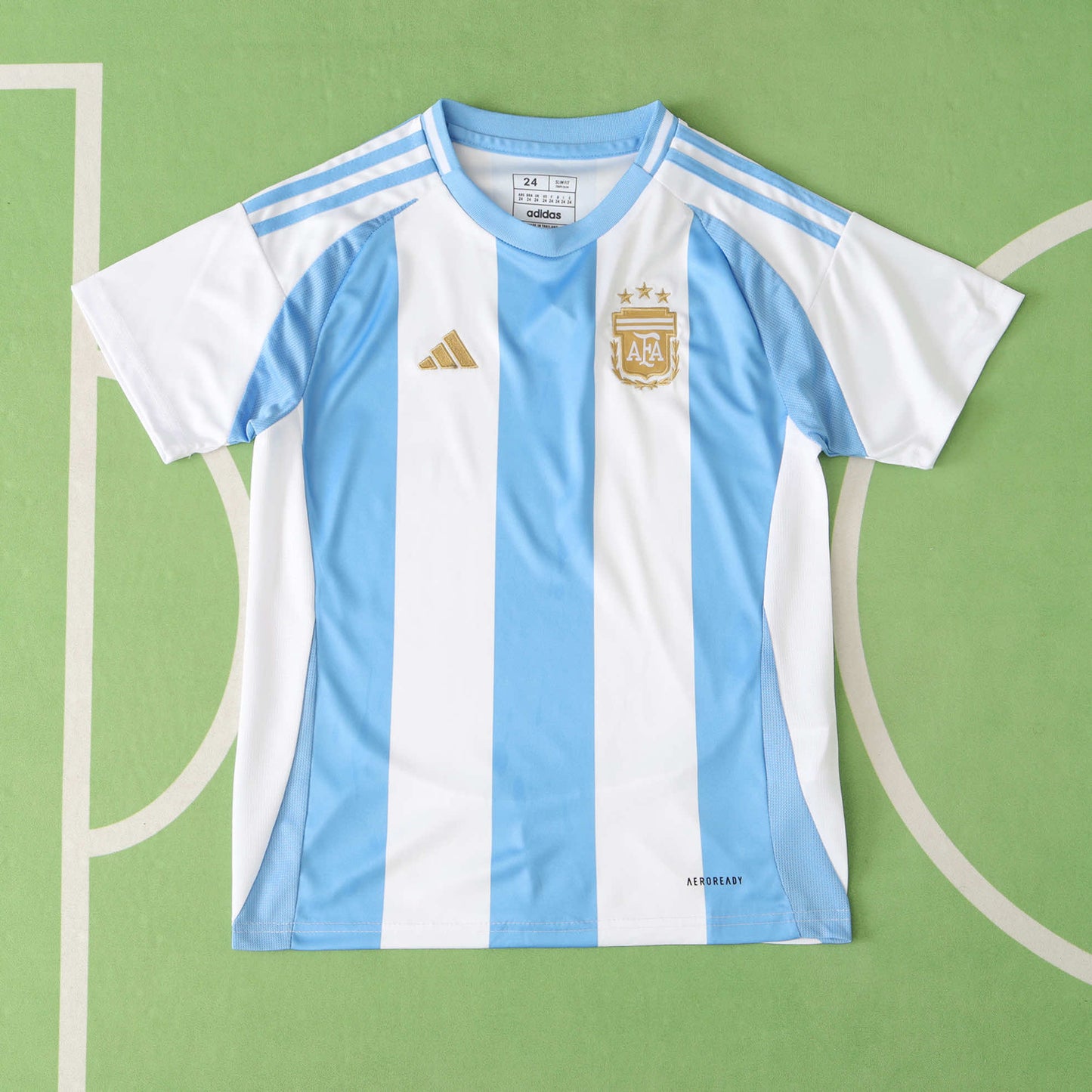 Argentina 2024/25 Kids Home Football Kit – Messi #10 (Jersey + Shorts)