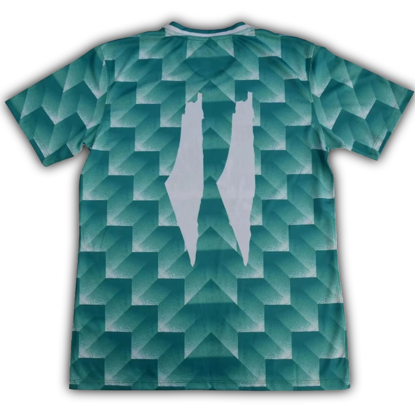 FC Palestina Football Jersey – Blue Geometric Design with Arabic