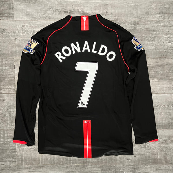 Manchester United 2007/08 Away Football Jersey – Ronaldo #7, Rooney #10