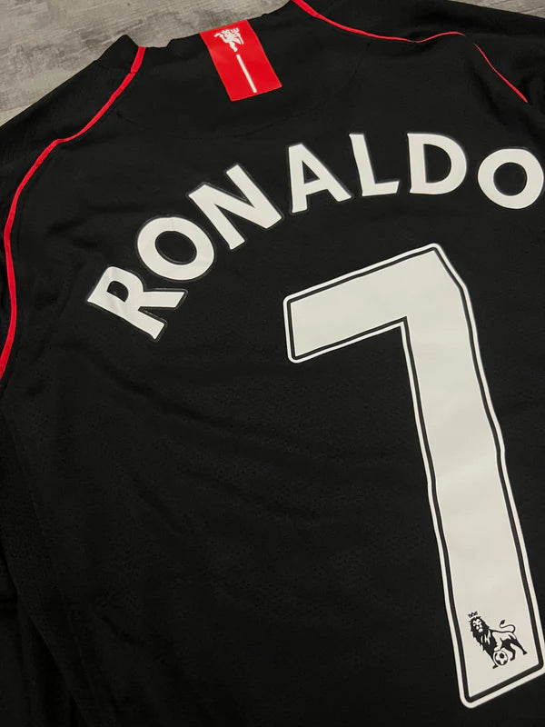 Manchester United 2007/08 Away Football Jersey – Ronaldo #7, Rooney #10