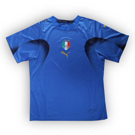 Italy 2006 home football jersey featuring Del Piero #7 and Totti #10 in World Cup-winning blue design