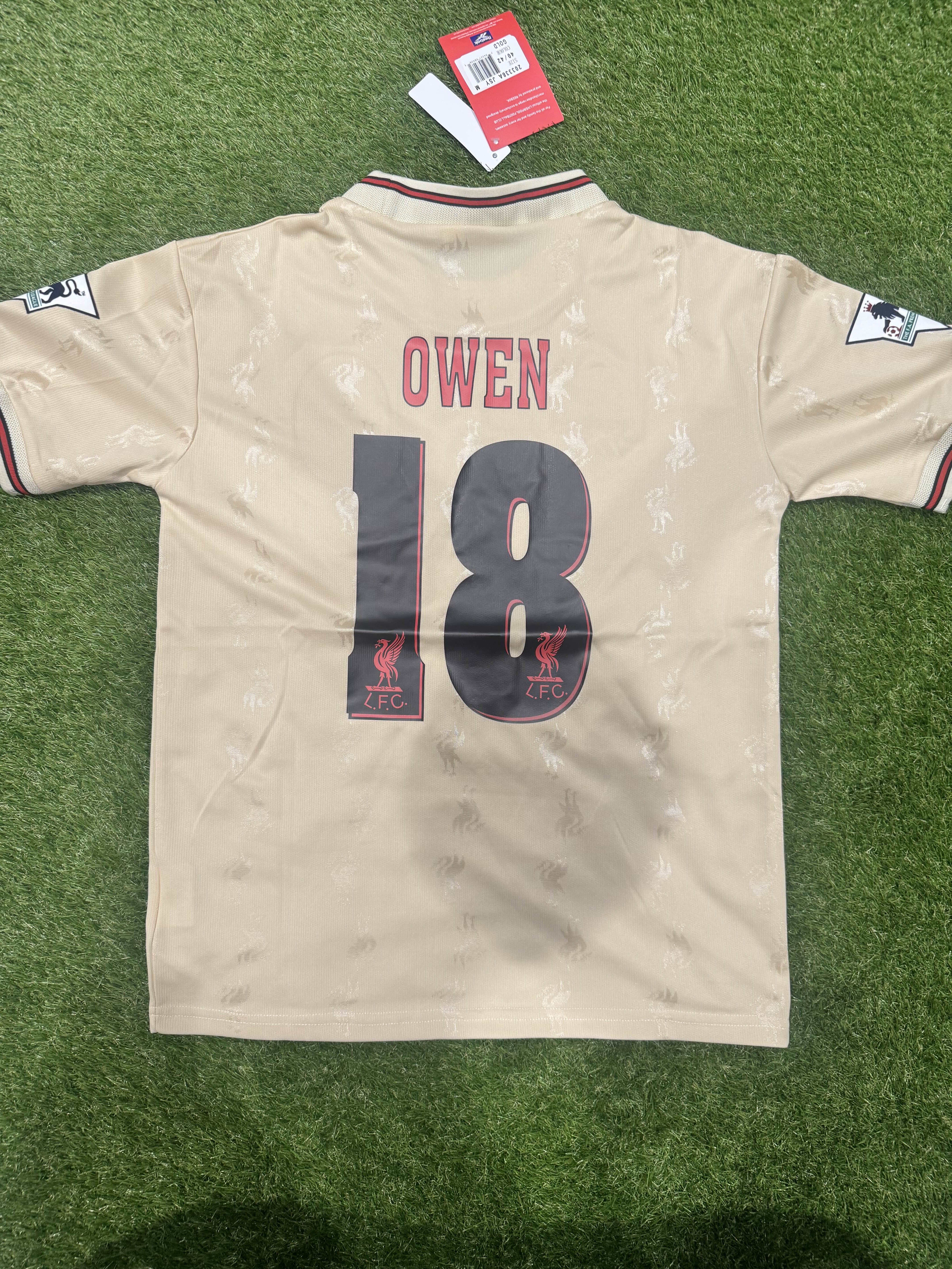 Liverpool 96/97 Away Football Jersey – Barnes #10, Owen #18