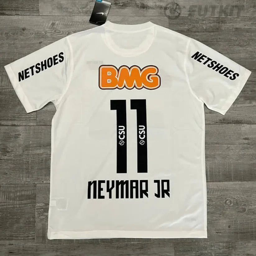 Santos FC 2011/2012 home football jersey featuring Neymar Jr #11 or no name option in classic white design back