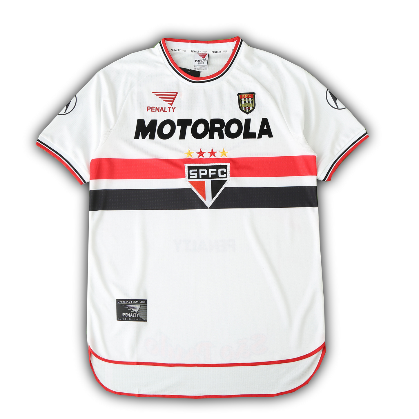 São Paulo FC 2000 home retro football jersey with Motorola sponsor and Penalty logo