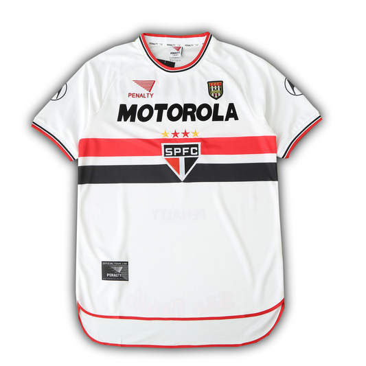 São Paulo FC 2000 home retro football jersey with Motorola sponsor and Penalty logo